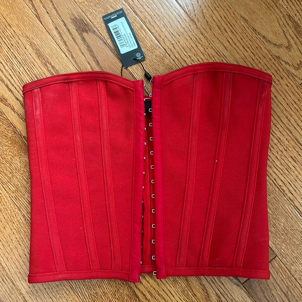 NEW Pretty little thing red corset top